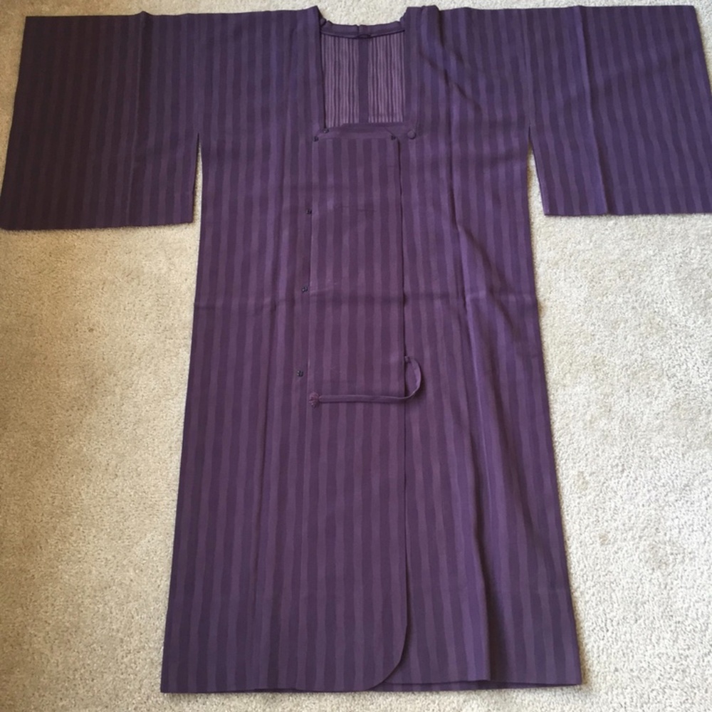 Long Purple Traditional Japanese Kimono Jacket